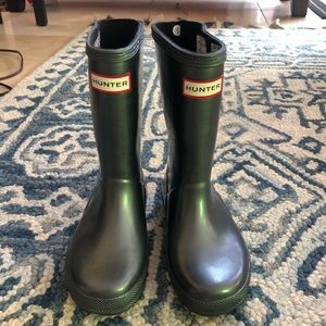 Hunter black kids first classic nebula rain boots